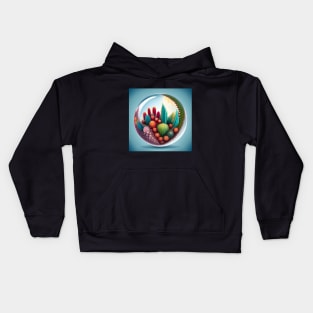 Cactus Garden inside Glass Ball Kids Hoodie